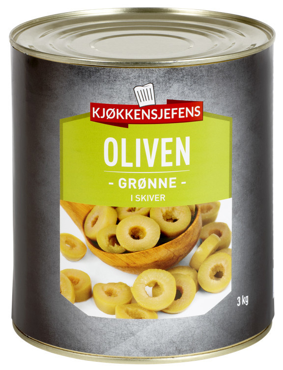 Oliven grønn skivet     3kg
