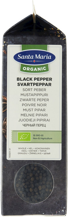 Sort pepper hel økol.   450g
