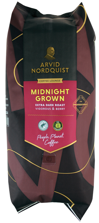 Kaffe midnight grown hele bønner 1kg