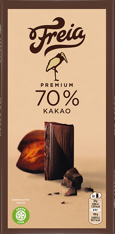 Premium mørk 70% kakao 100g