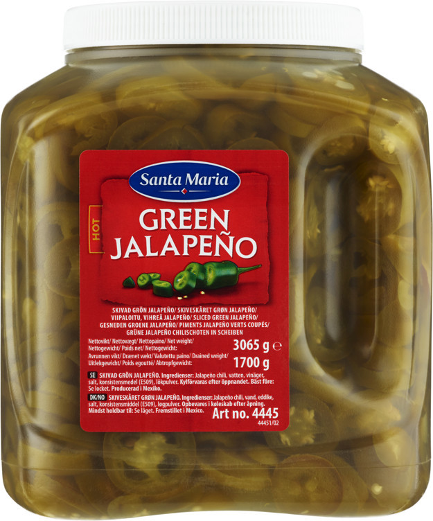 Green jalapeño hot sliced   3065g