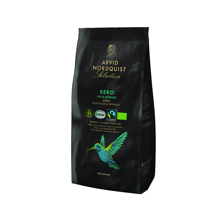 Kaffe selection reko hele bønner økol.&fairtrade 450g