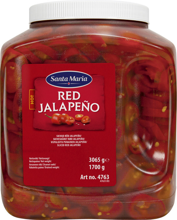 Red jalapeño hot sliced        3065g
