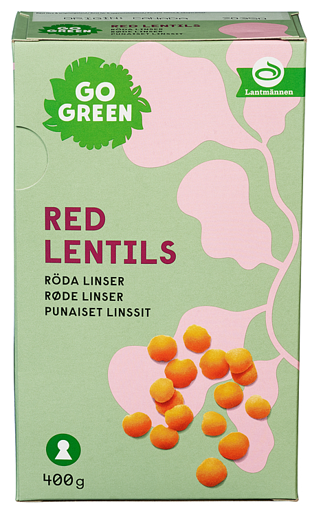 Axa go green lentils red  400g