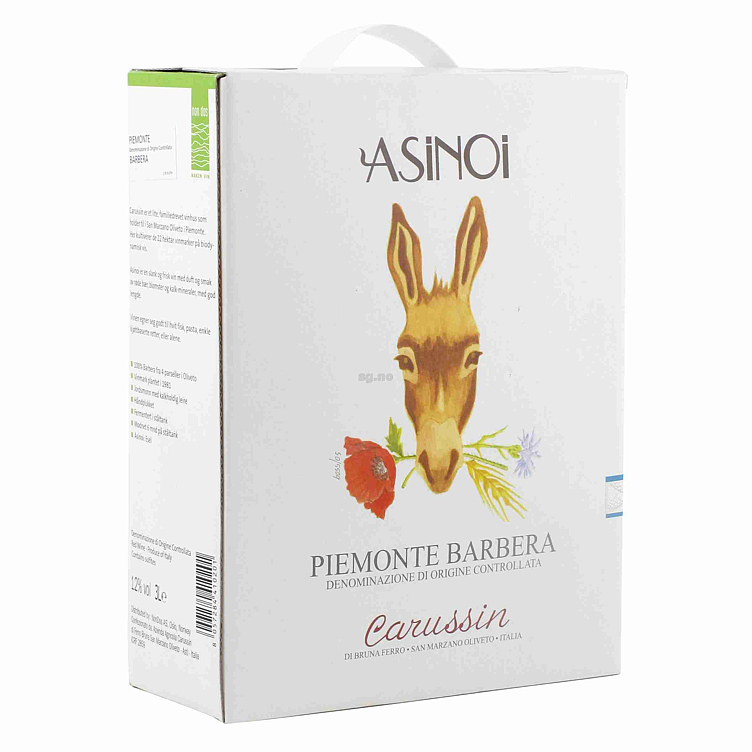 Carussin asinoi barbera piemonte bib 12% 3l