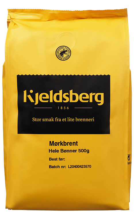 Kaffe hele bønner mørkbrent  500g