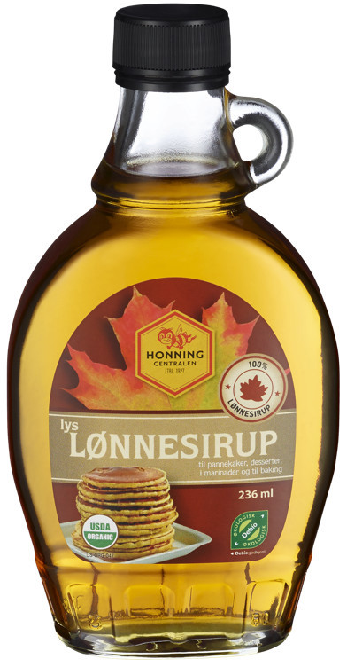Lønnesirup lys økol.    236ml