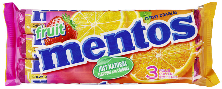 Mentos frukt 3pk stk