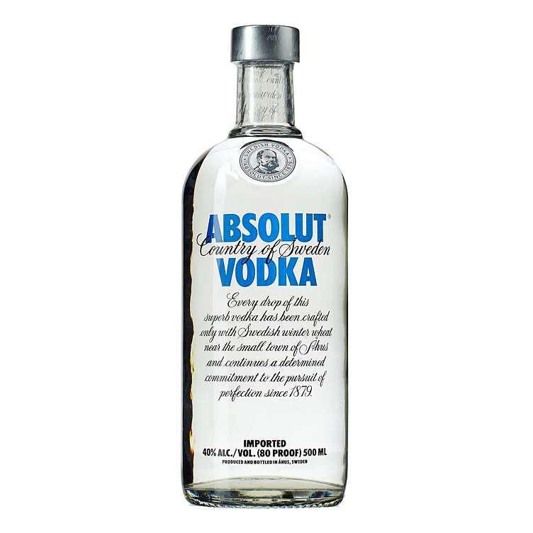 Absolut vodka  40%  50cl