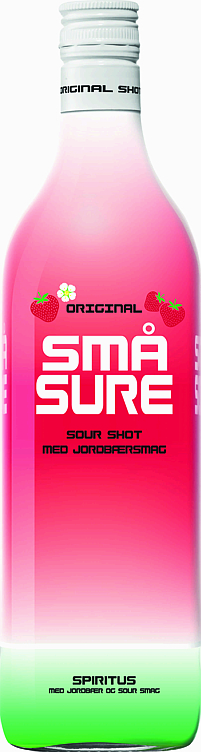 Små sure strawberry 16,4%    100cl