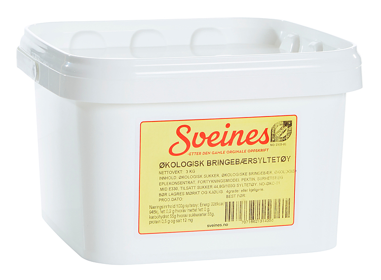 Bringebærsyltetøy økol. 3kg