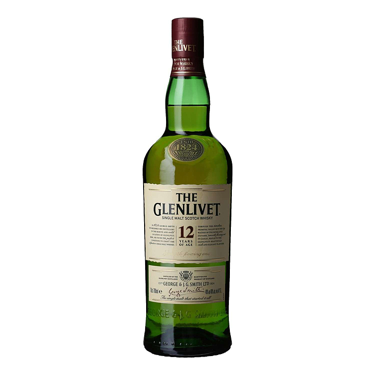 The glenlivet single malt 12 years old  40%  70cl