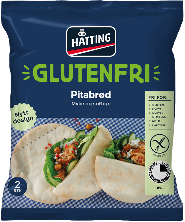 Pitabrød glutenfrie 2pk 230g