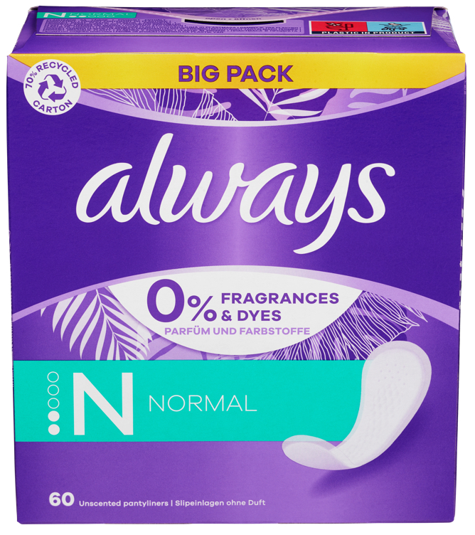 Always truseinnlegg normal 60stk
