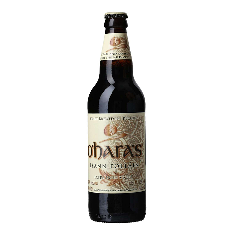 O hara s leann folláin extra irish stout   6%   12x50cl