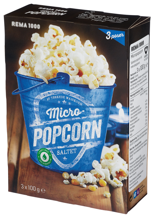 Rema 1000 micropopcorn    3x100g