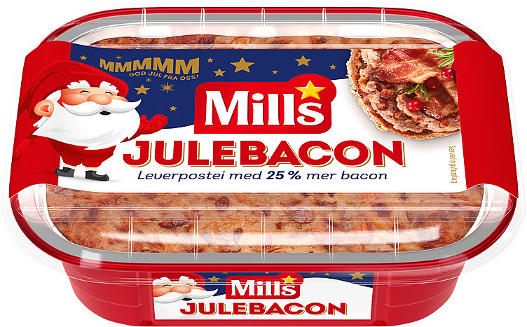 Mills christmas pie bacon 185g