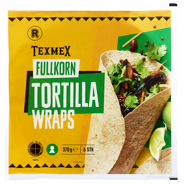 Fullkorn tortilla    370g