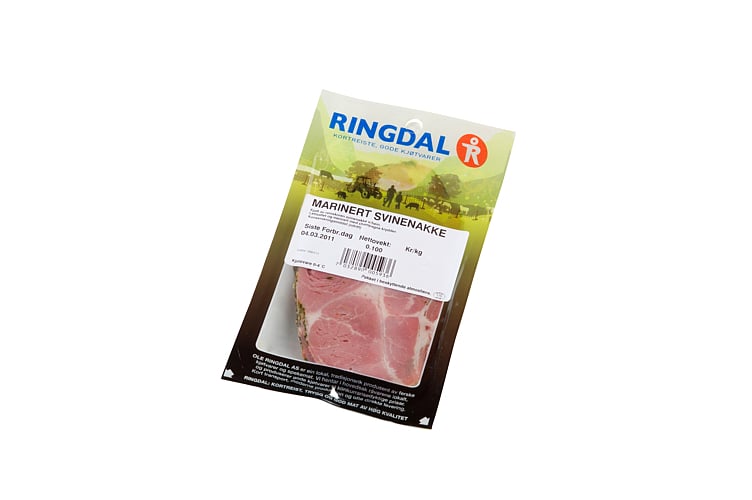 Pork neck marinated sliced 100g