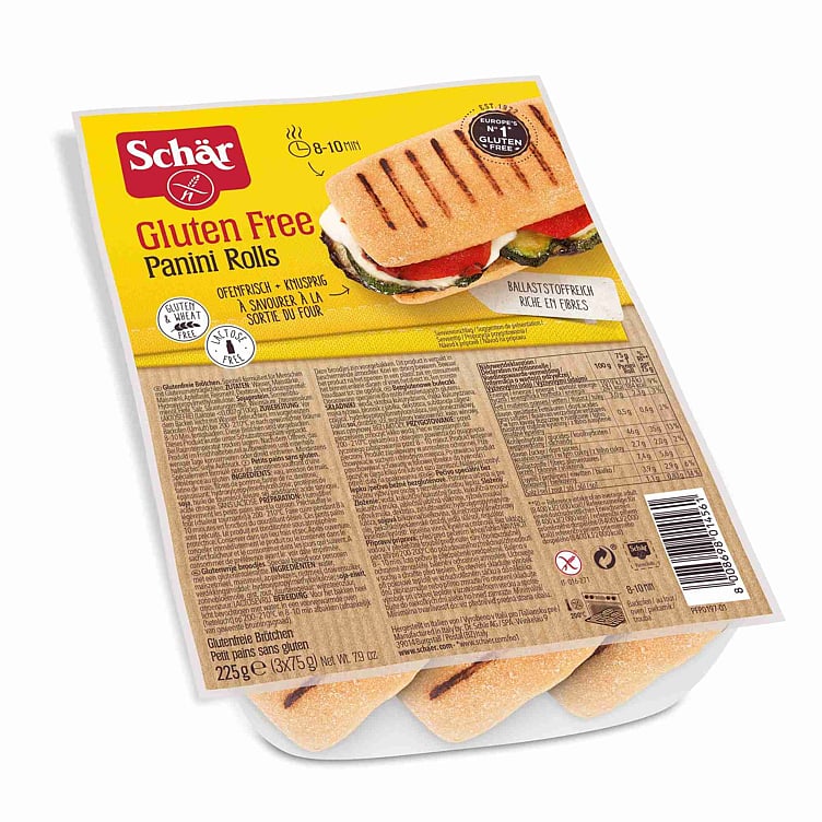 Brød panini rolls glutenfri 225g