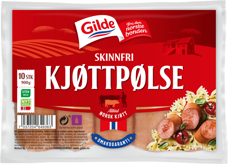 Kjøttpølse skinnfri 900g