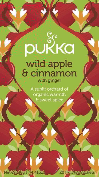 Wild apple & cinnamon pukka urtete  økol.   20stk