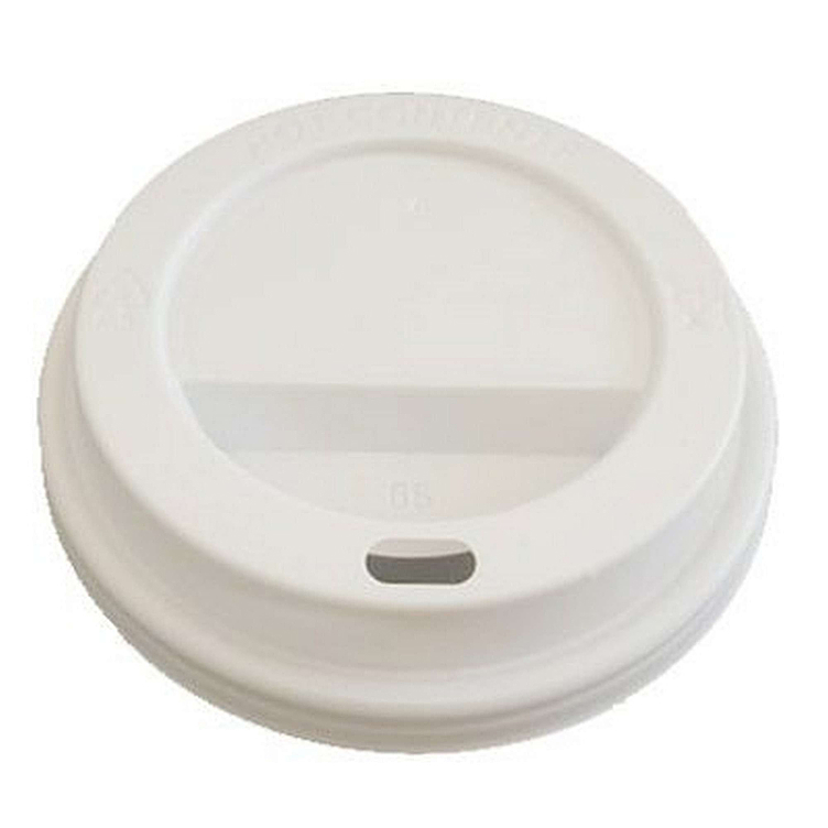 Lokk for kaffebeger 90mm hvit   1000stk