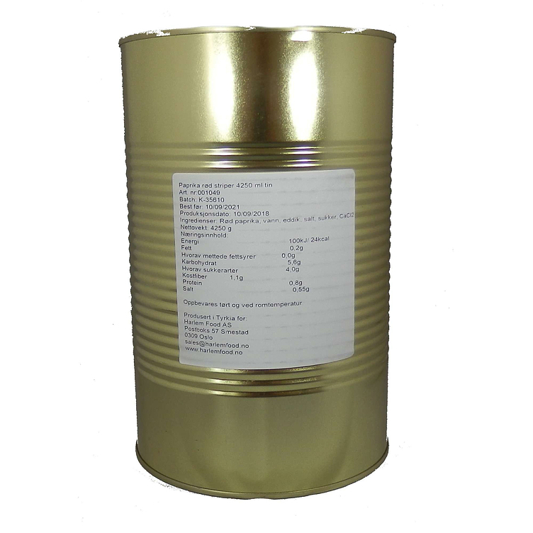 Paprika rød strips 4,2kg