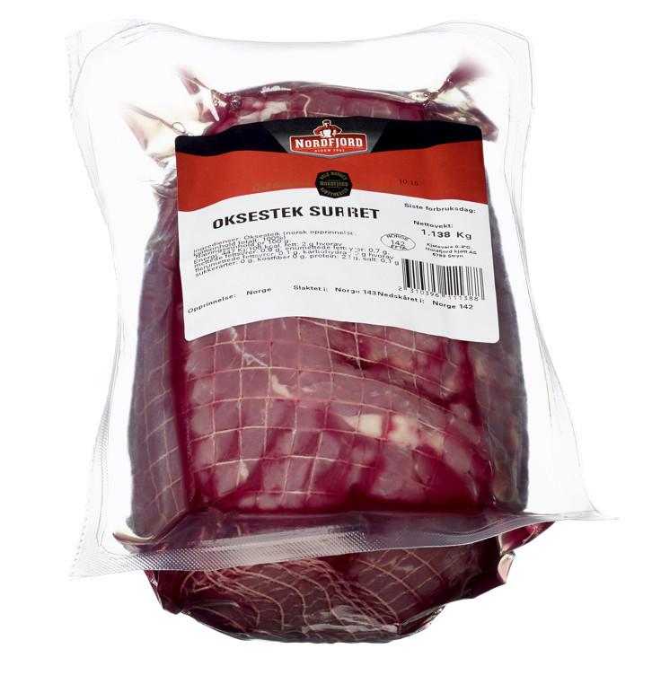 Oksestek surret fersk pk kg