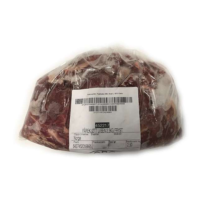 Fårekjøtt u/bein 2,5kg