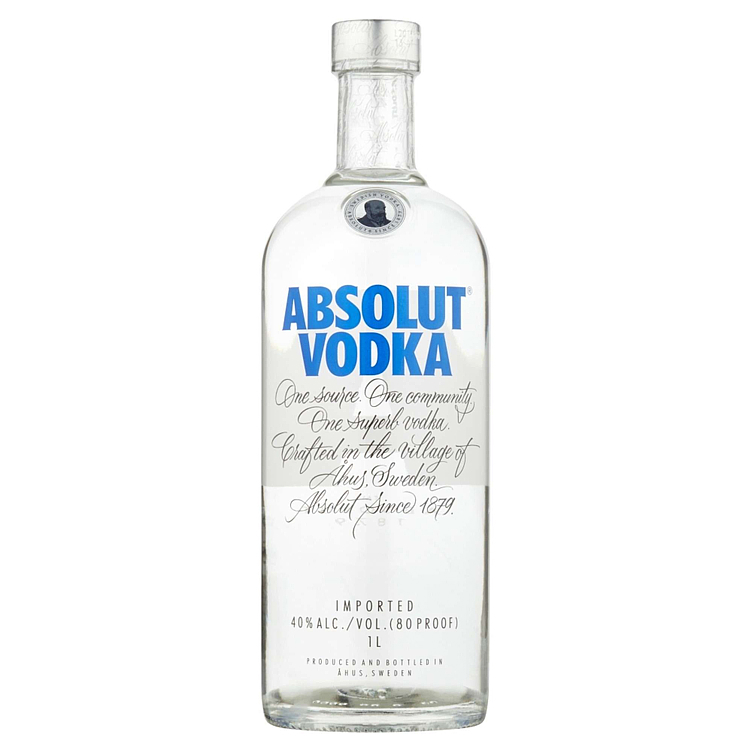 Absolut vodka blue 40%   t  100cl