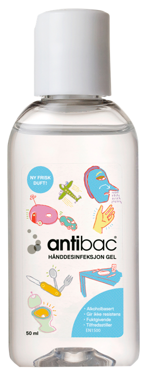 Antibac hand sanitizing gel hygiene   50mlt