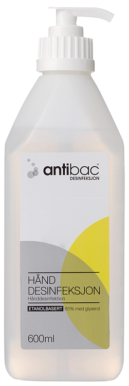 Antibac hånddesinfeksjon pumpeflaske 85% 600ml
