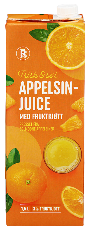 Rema 1000 appelsinjuice premium m/fruktkjøtt 1,5l  1/2pl