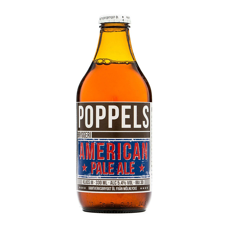 Poppels american pale ale   5,4%   24x33cl