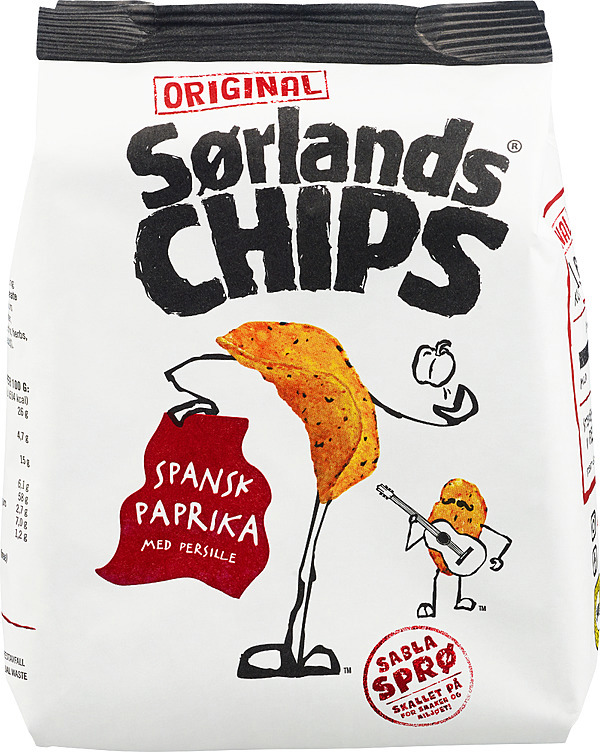 Sørlandschips spansk paprika 100g