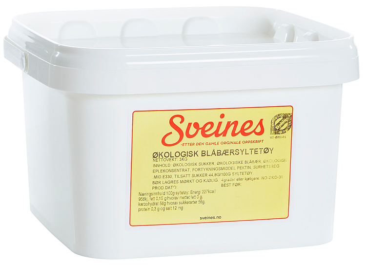 Blåbærsyltetøy økol. 3kg