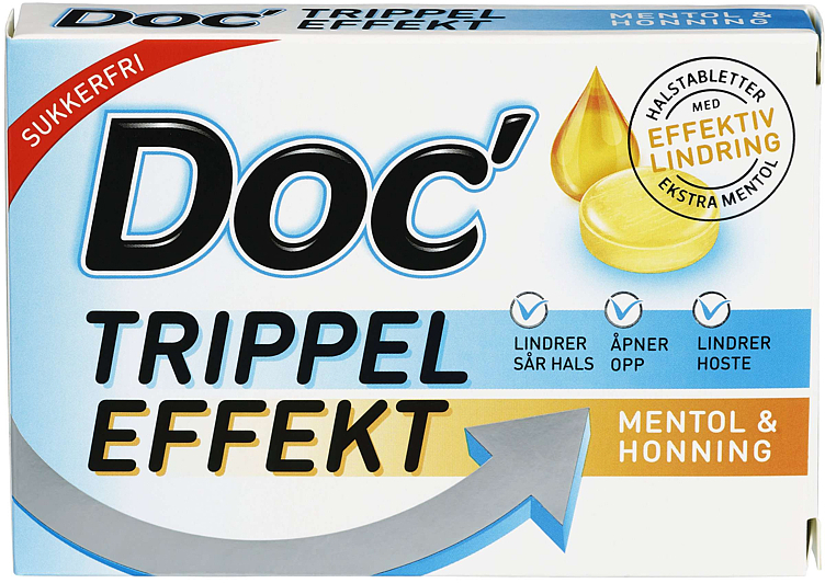 Doc trippel honning sukkerfri 55g