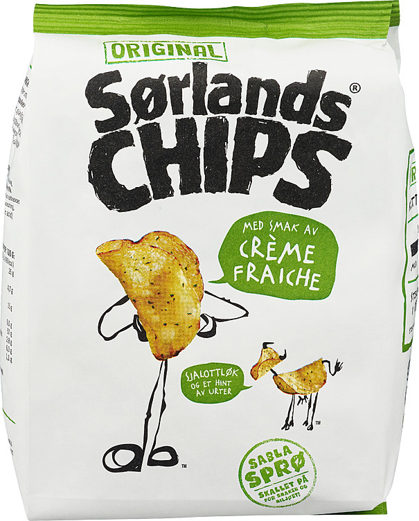 Sørlandschips creme fraiche 100g