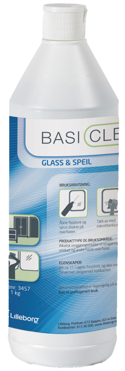 Basiclean glass & speil 1kg