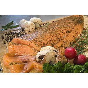 Laks gravet, skåret ca1,2 kg