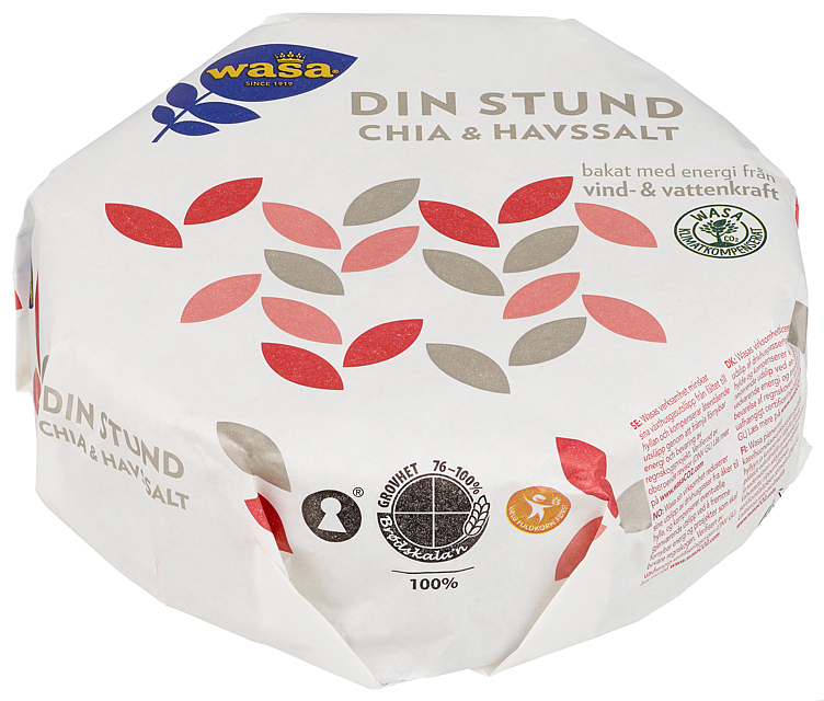 Knekkebrød din stund chia&havsalt   260g