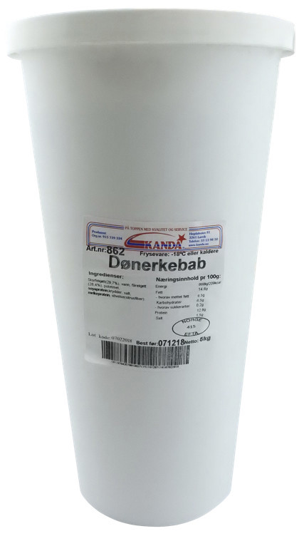 Kebab m/stang, blandingstype  5kg