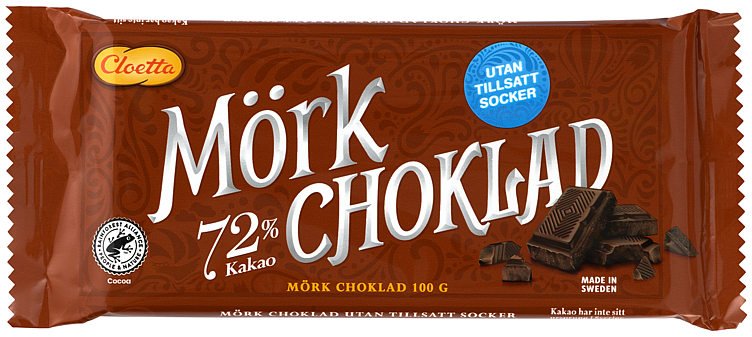 Mørk sjokolade 72% 100g