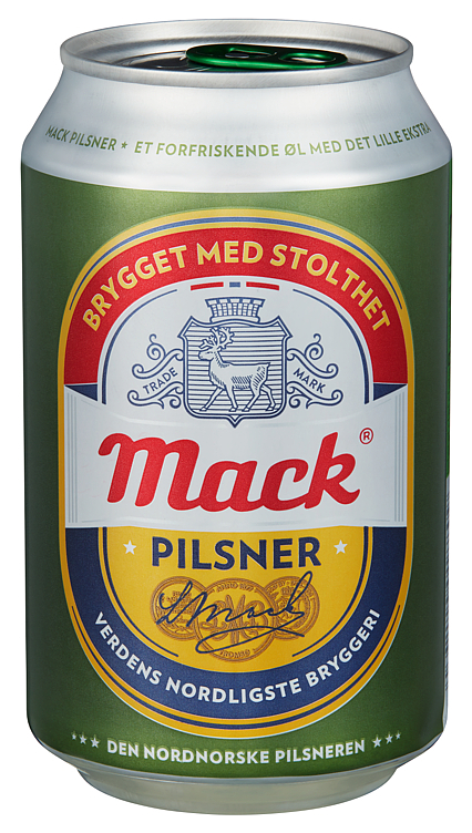Mack pilsnerøl bx   4,5%   12x33cl
