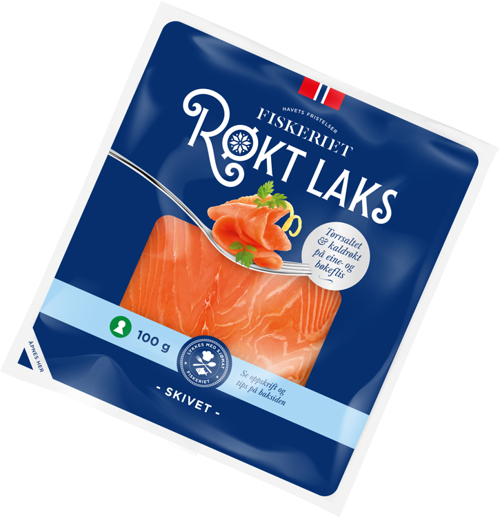 Røkt laks skivet 100g