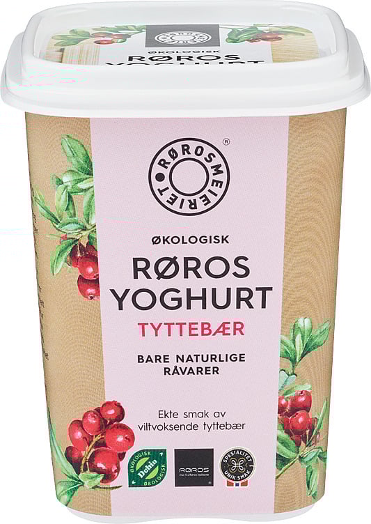 Ecological røros yoghurt cranberry   470g