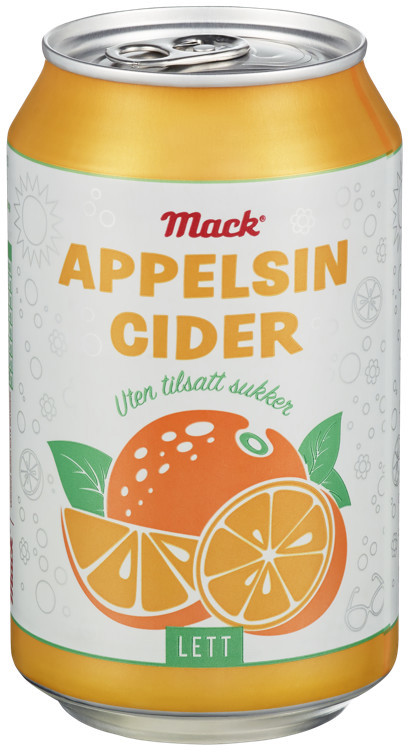 Appelsincider lett bx 6pk   24x0,33l