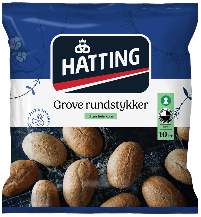 Grove rundstykker 10x60g