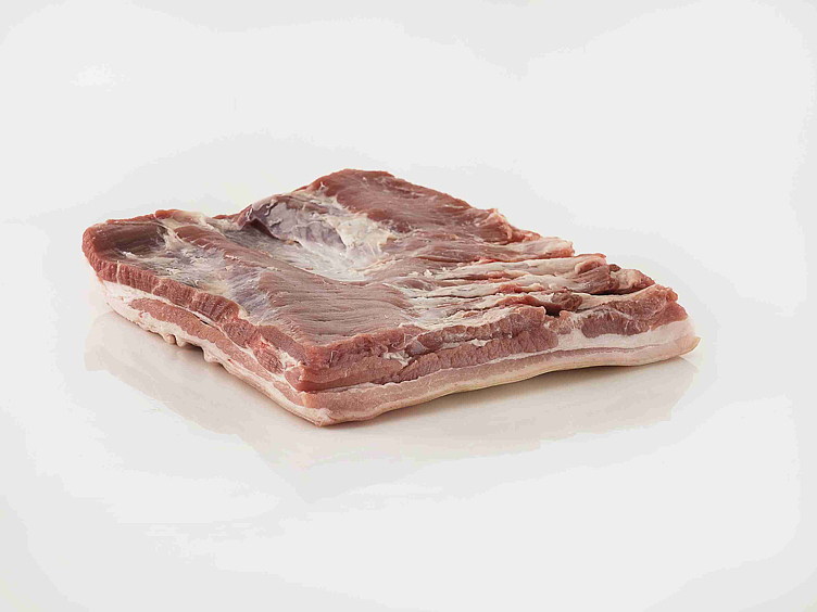 Pork belly w/o bones or rind   kg